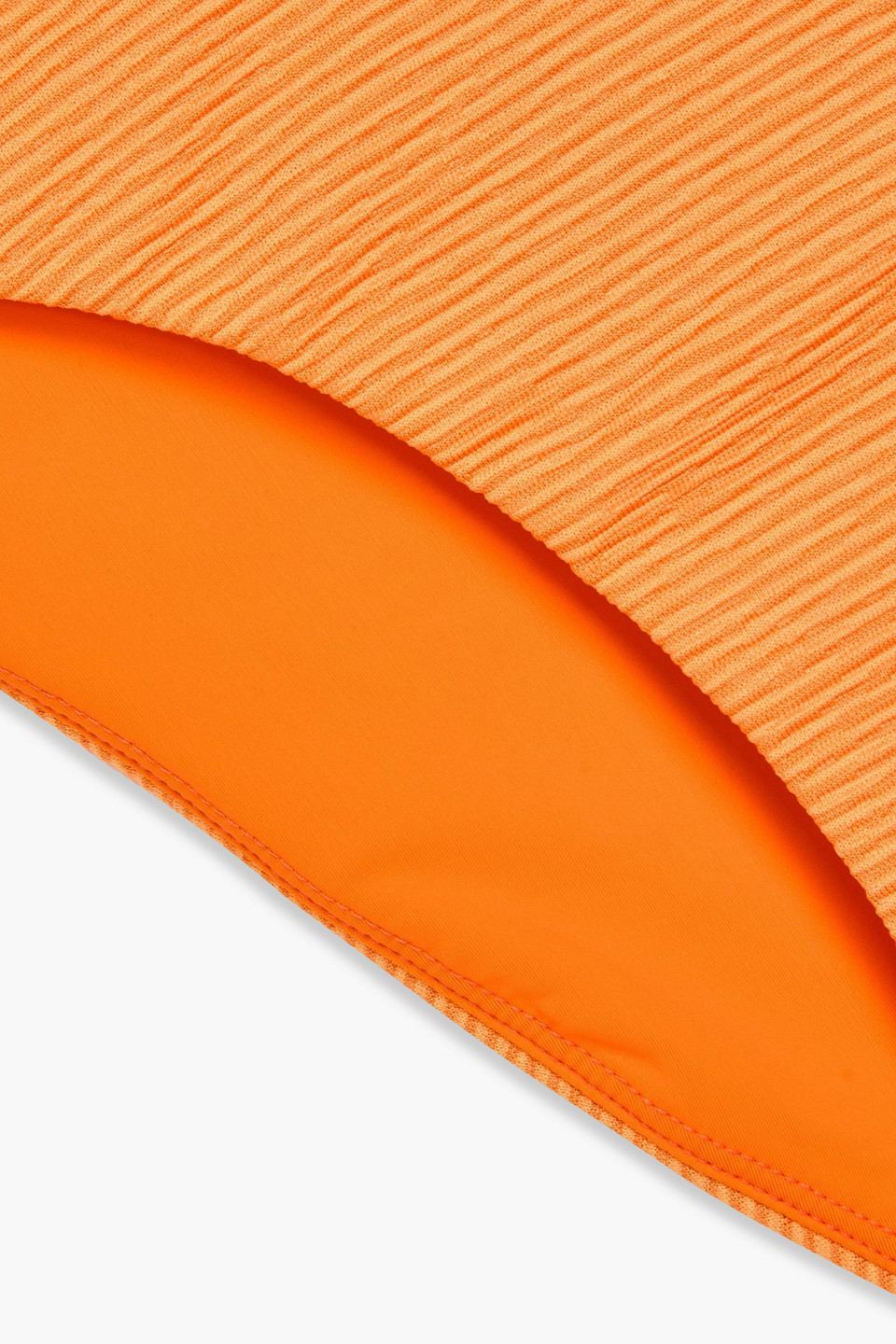 Mara Hoffman Cece Ribbed Low-rise Bikini Briefs In Orange