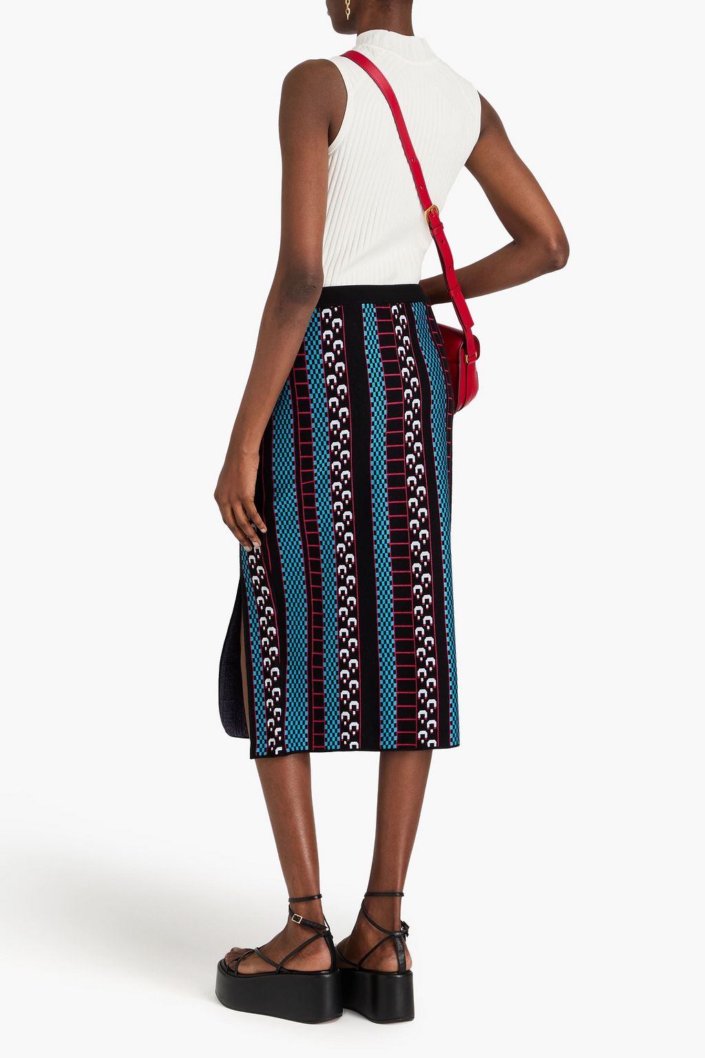 DIANE VON FURSTENBERG 자카드 니트 스커트