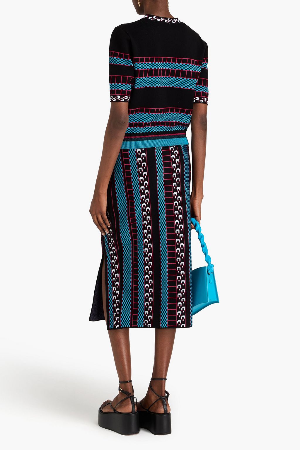 DIANE VON FURSTENBERG 자카드 니트 탑