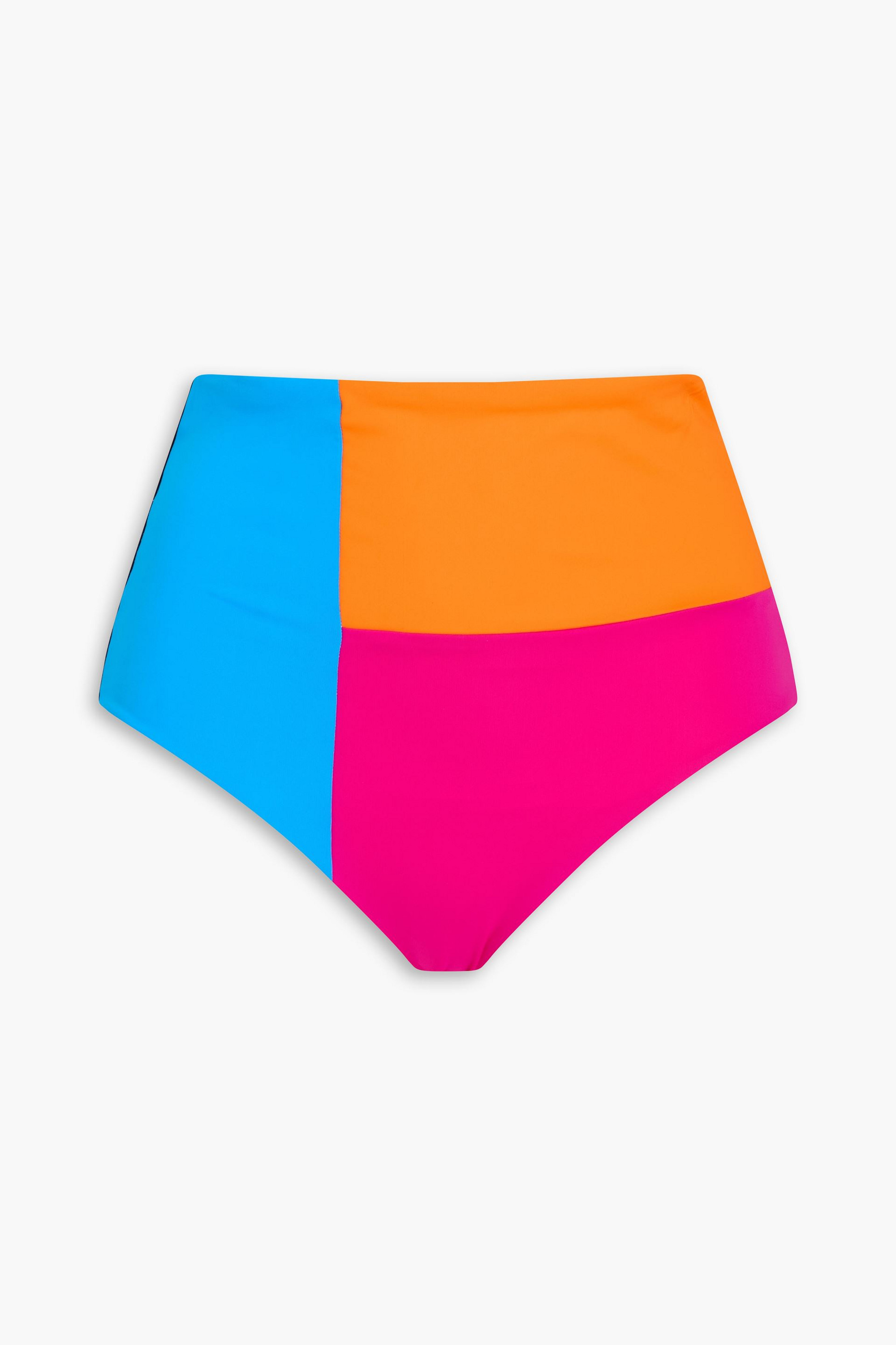 Mara Hoffman Lydia color-block high-rise bikini briefs thumbnail