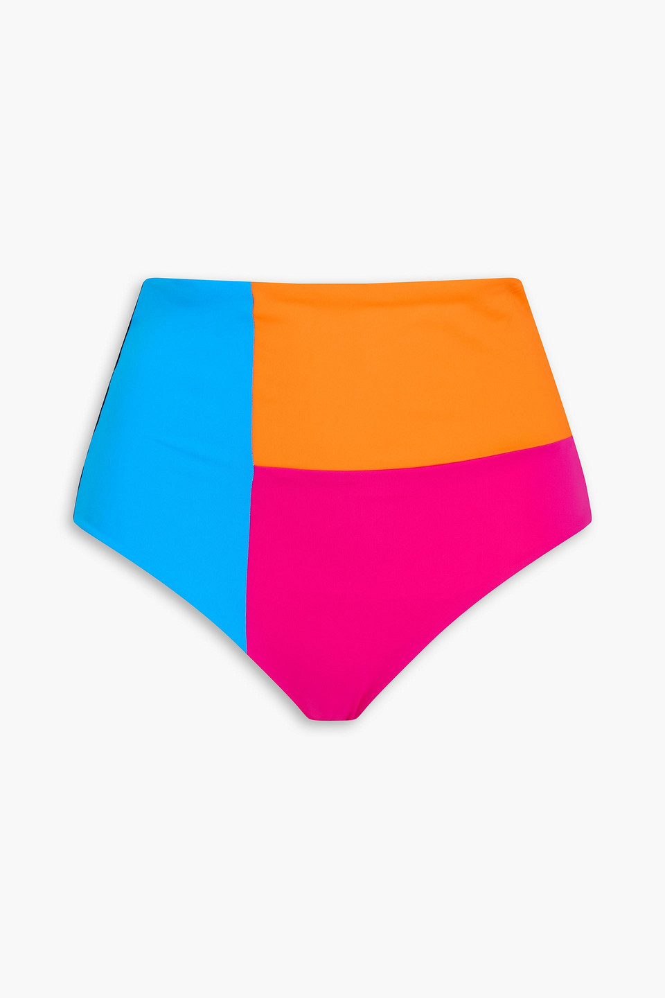 Lydia color-block high-rise bikini briefs