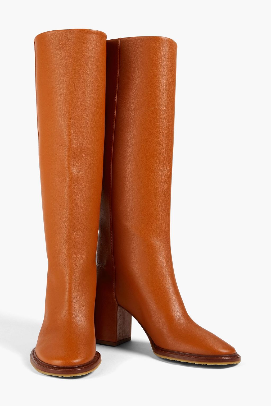 CHLOÉ Edith pebbled-leather knee boots | THE OUTNET CHLOÉ Edith pebbled-leather knee boots | THE OUTNET