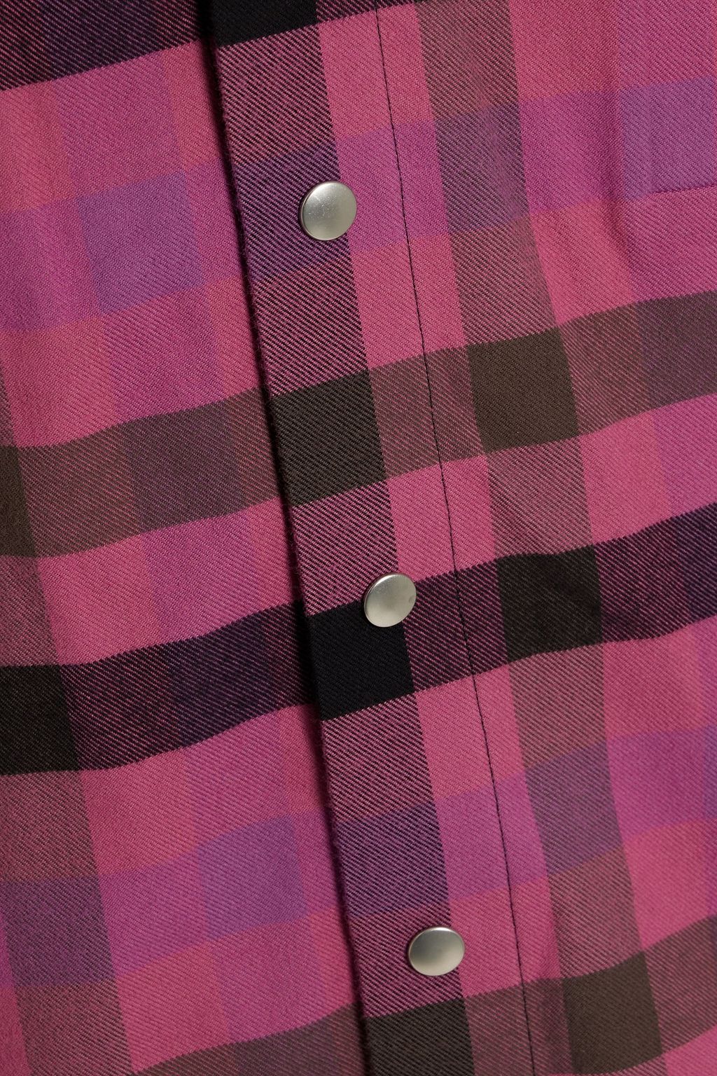 RICK OWENS Checked cotton-flannel shirt