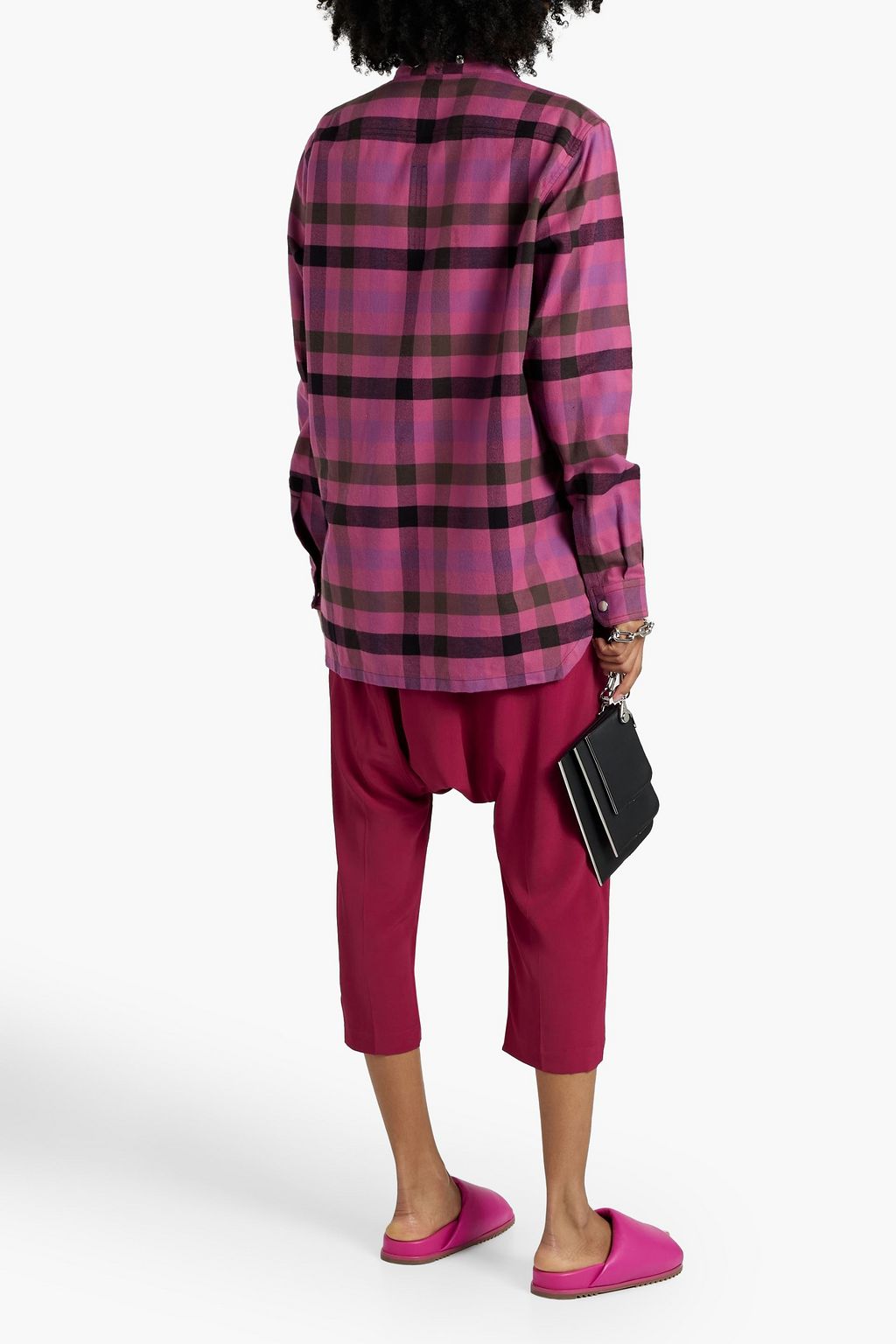RICK OWENS Checked cotton-flannel shirt | THE OUTNET