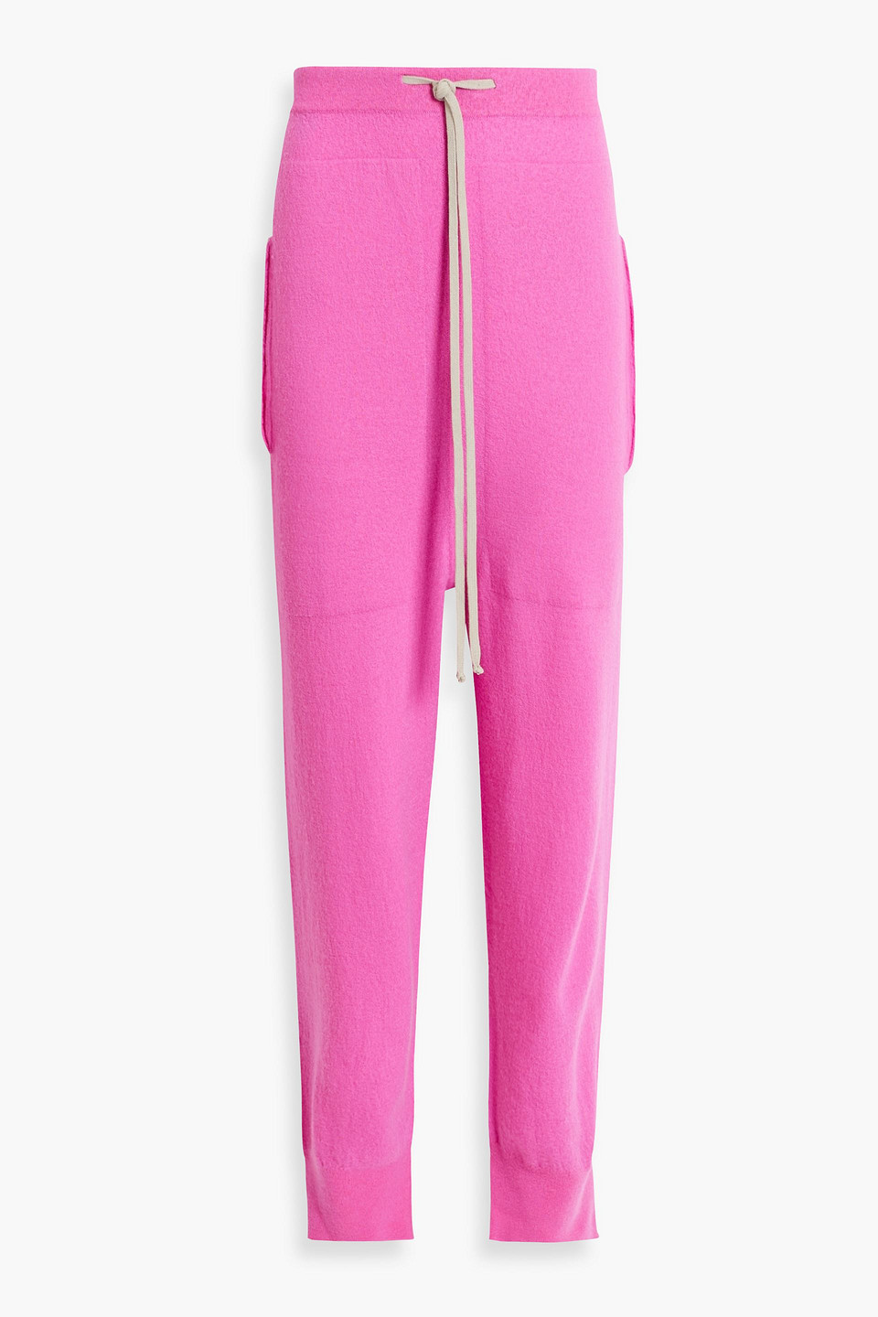 Rick Owens Cashmere Track Pants In Pink