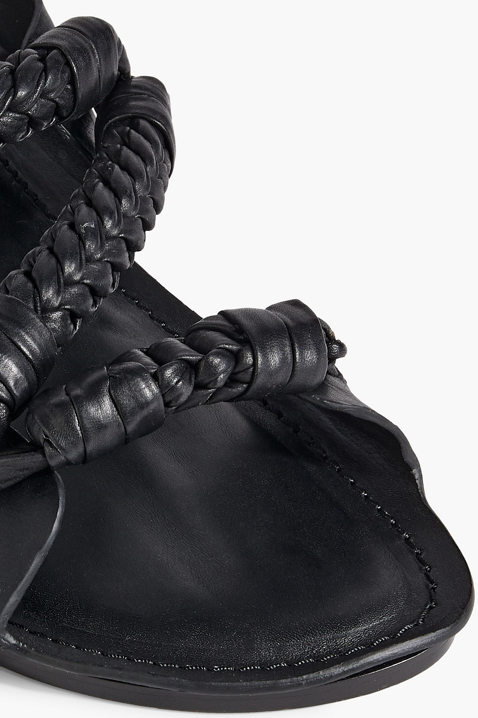 JIL SANDER BRAIDED LEATHER SANDALS