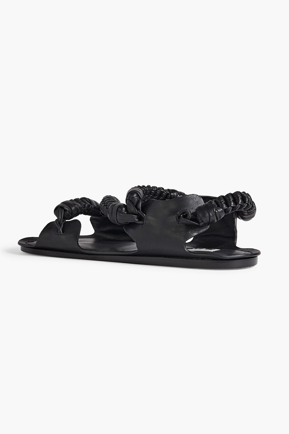 JIL SANDER BRAIDED LEATHER SANDALS