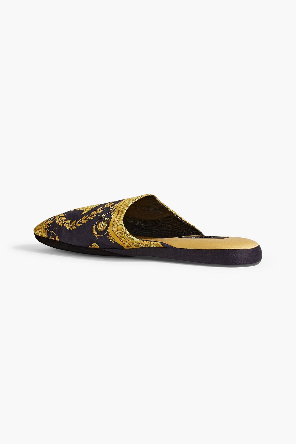 VERSACE Printed canvas slippers