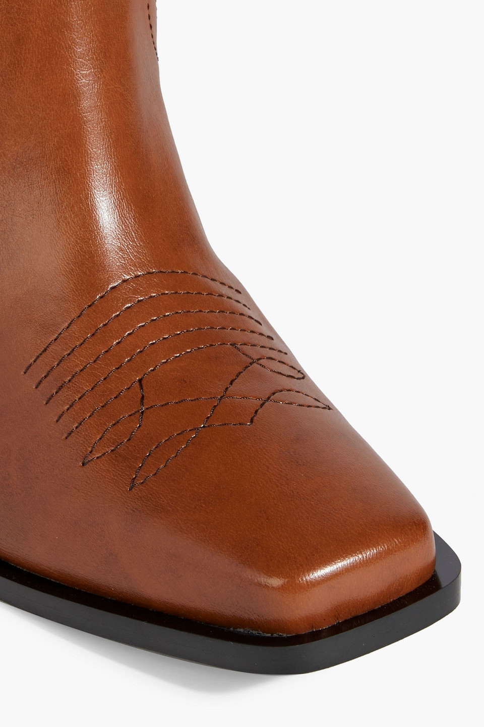 Stella Mccartney Cowboy Cloudy Tall Western Boots In Tan