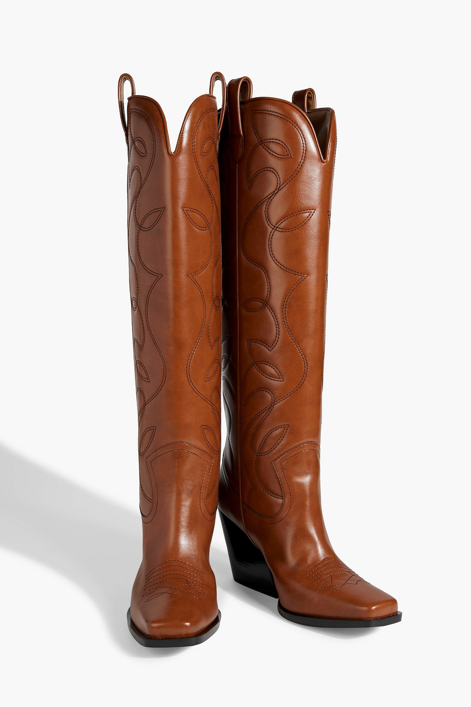 Stella Mccartney Cowboy Cloudy Tall Western Boots In Tan