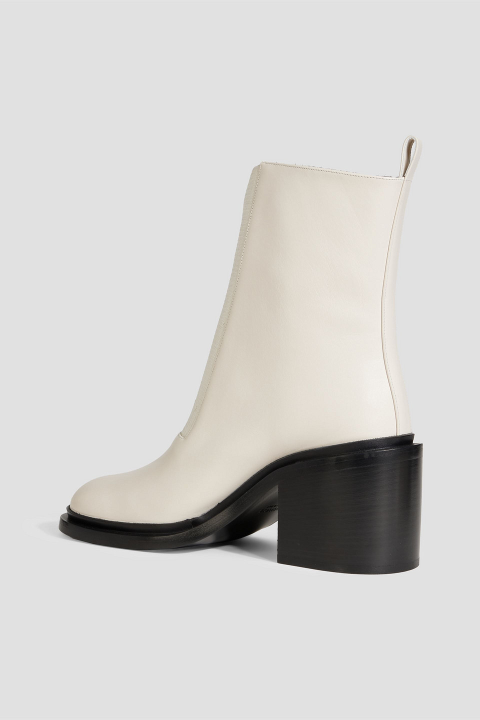 Shop Jil Sander Leather Ankle Boots In Off-white