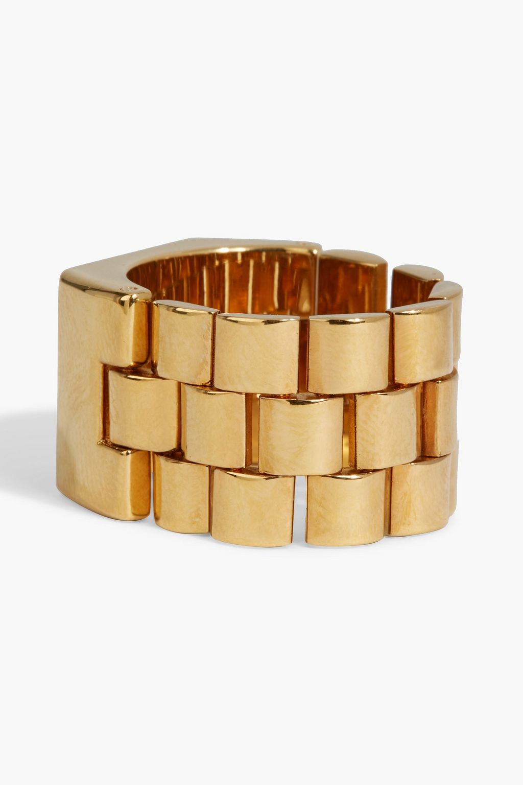 VERSACE Gold-tone enamel ring