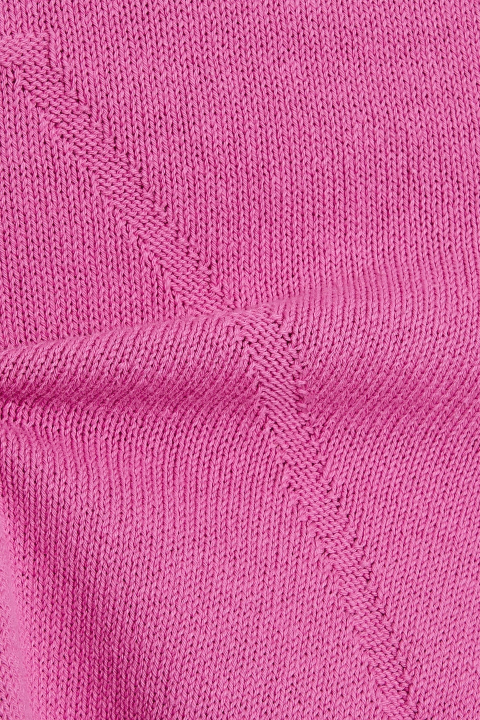 Rick Owens Cold-shoulder Cotton Sweater In Bright Pink