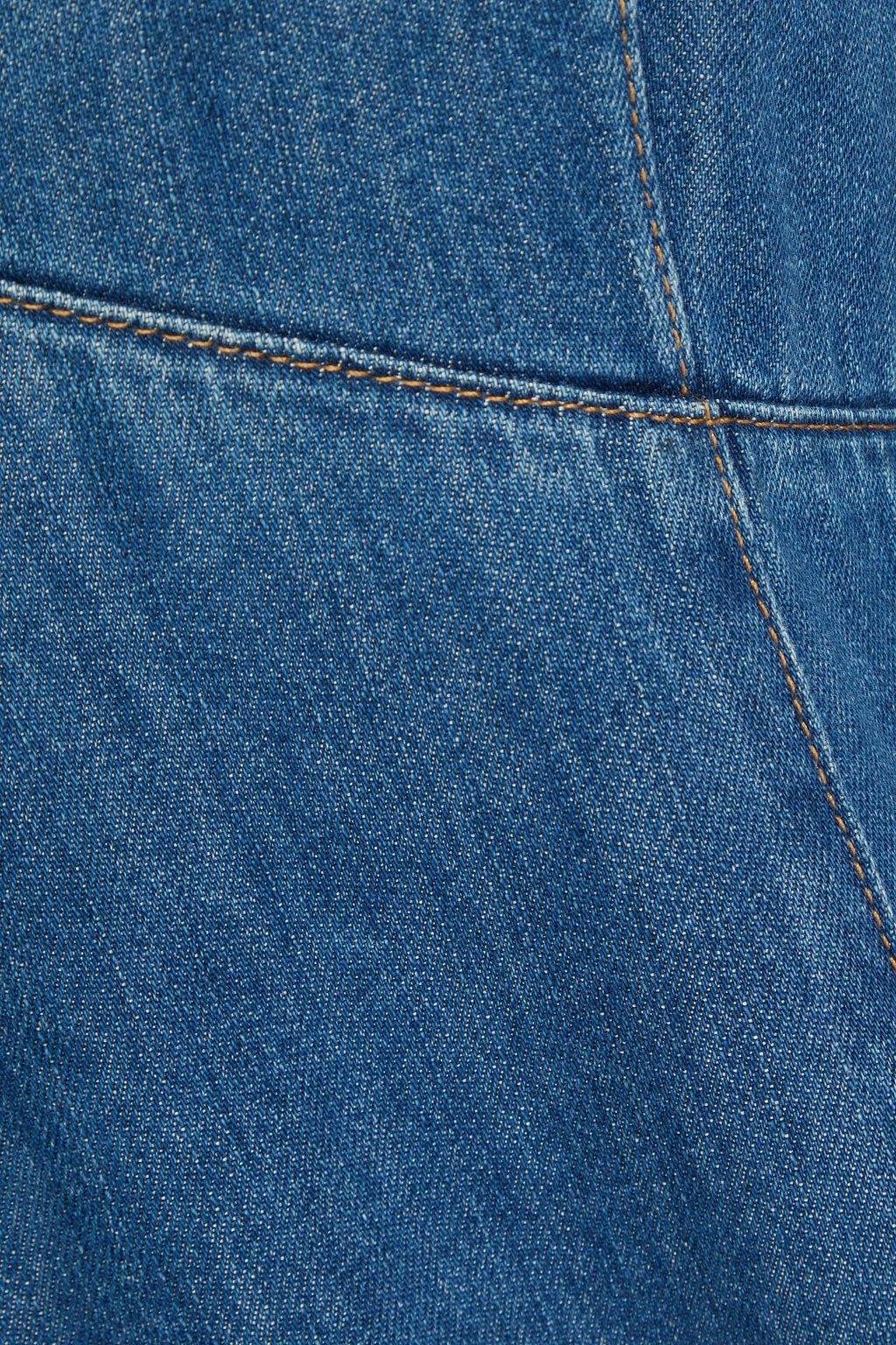 ALICE + OLIVIA JEANS فستان متوسط الطول “أفيري” مصنوع من الدنيم