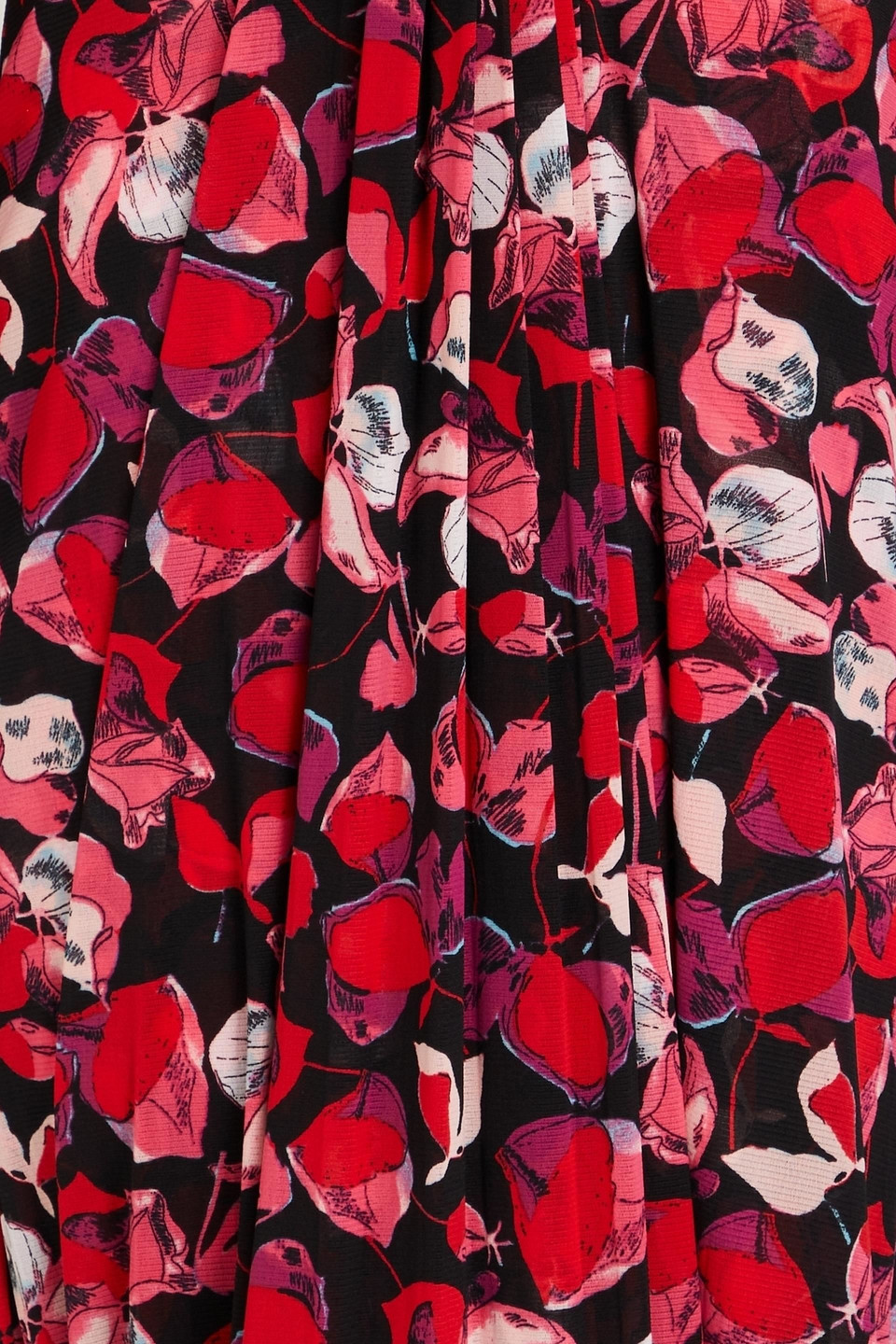 Diane Von Furstenberg Adara Floral Long Sleeve Maxi Dress In Red