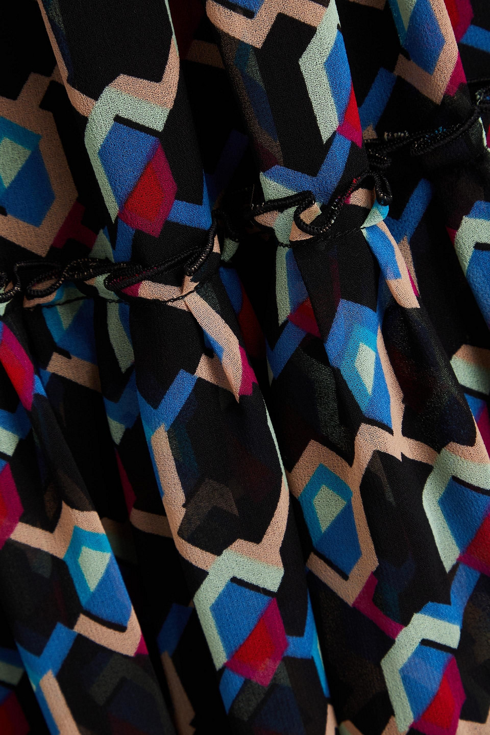 Diane Von Furstenberg Kentt Midikleid Mit Geometrischem Print In Black