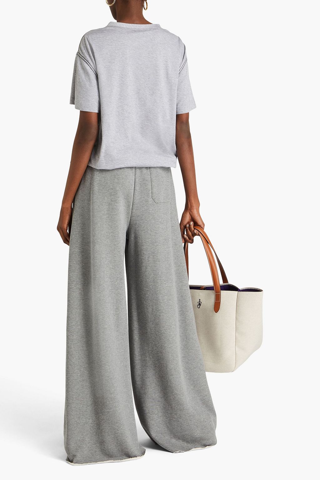 BRUNELLO CUCINELLI 비즈 장식 코튼 저지 티셔츠