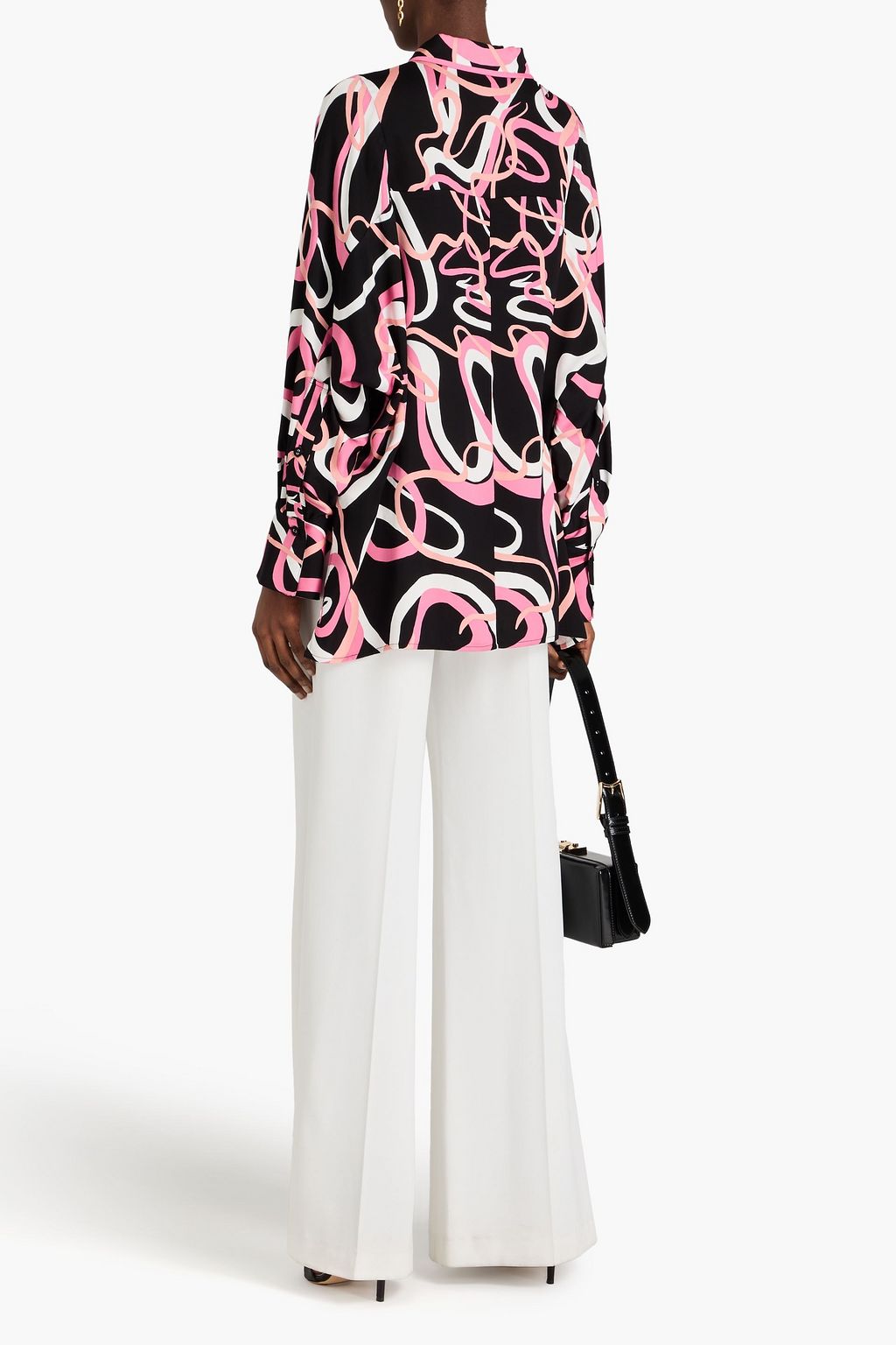 DIANE VON FURSTENBERG قميص "آلونا" من الكريب المزين بطبعات