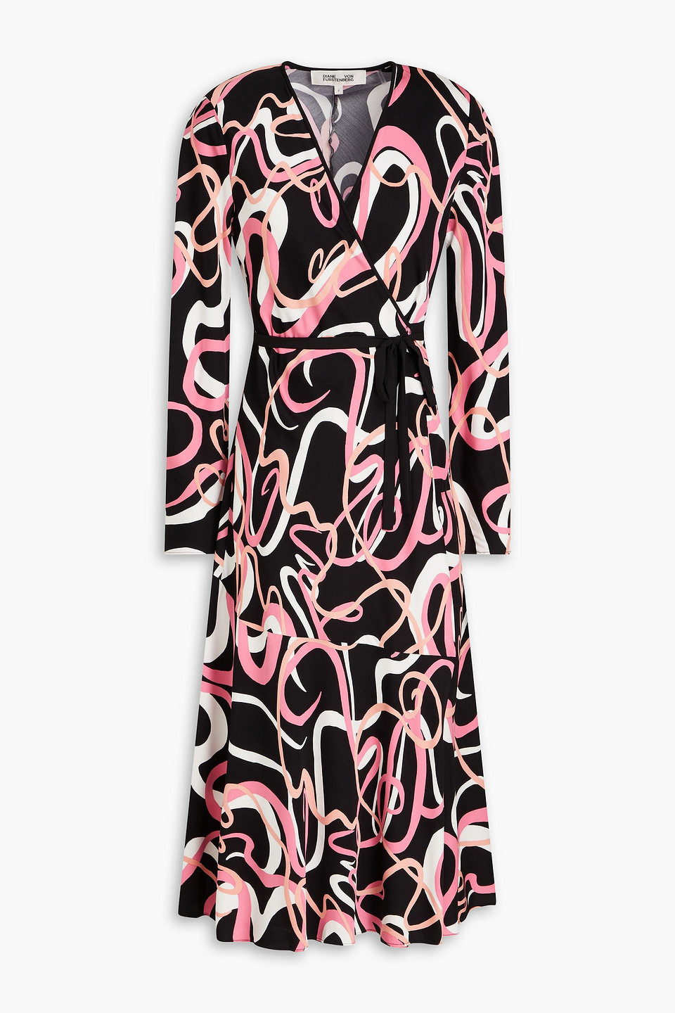 Anika floral-print EcoVero™-blend jersey midi wrap dress