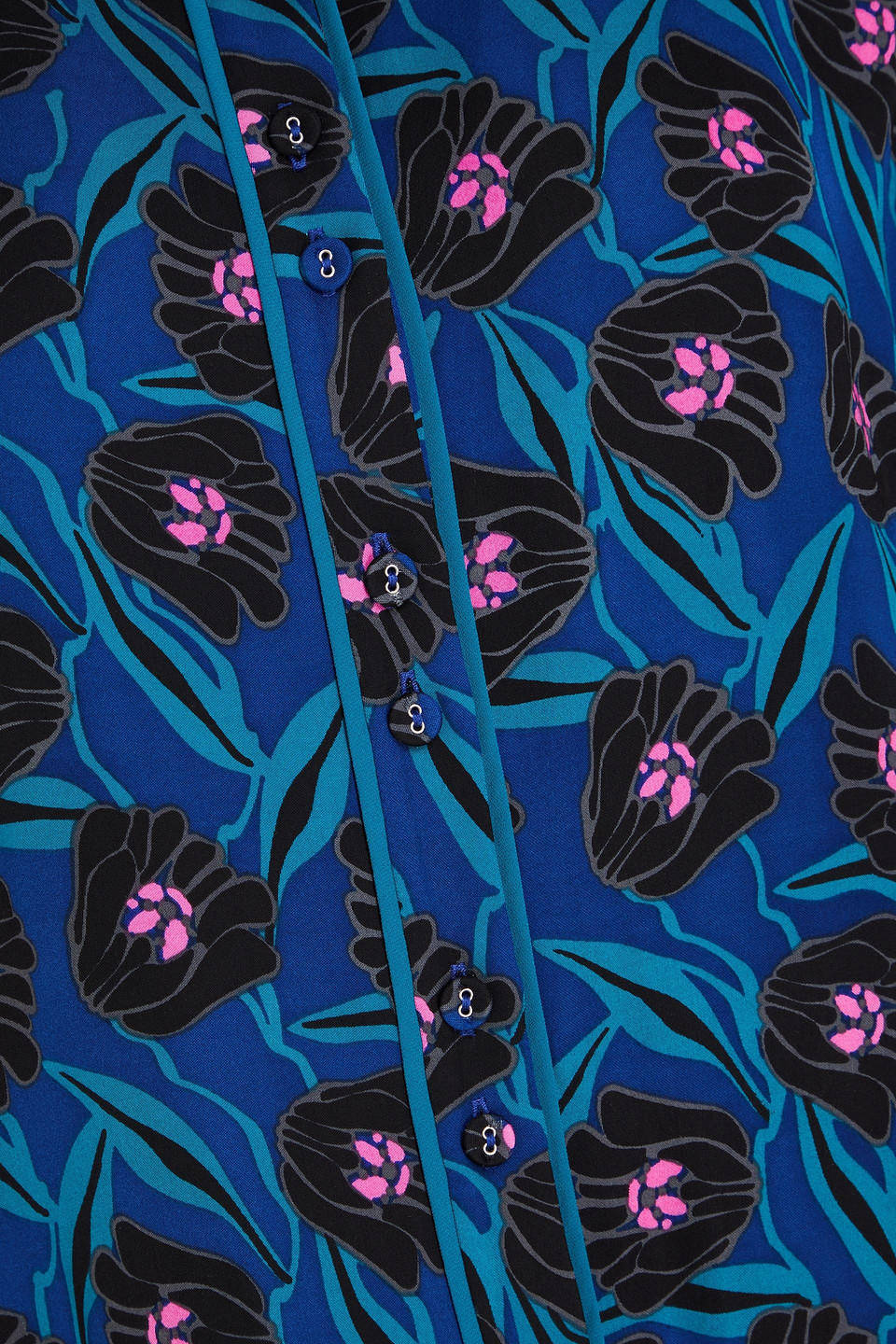 DIANE VON FURSTENBERG ALONA FLORAL-PRINT CREPE SHIRT