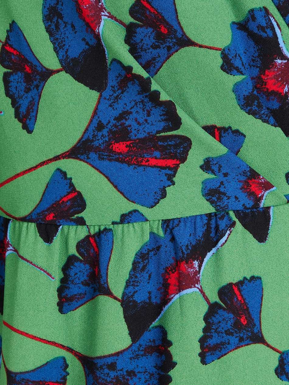 blade gathered floral-print crepe midi wrap dress