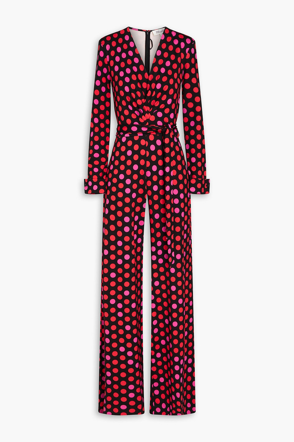 Rose Marie pleated polka-dot jersey jumpsuit