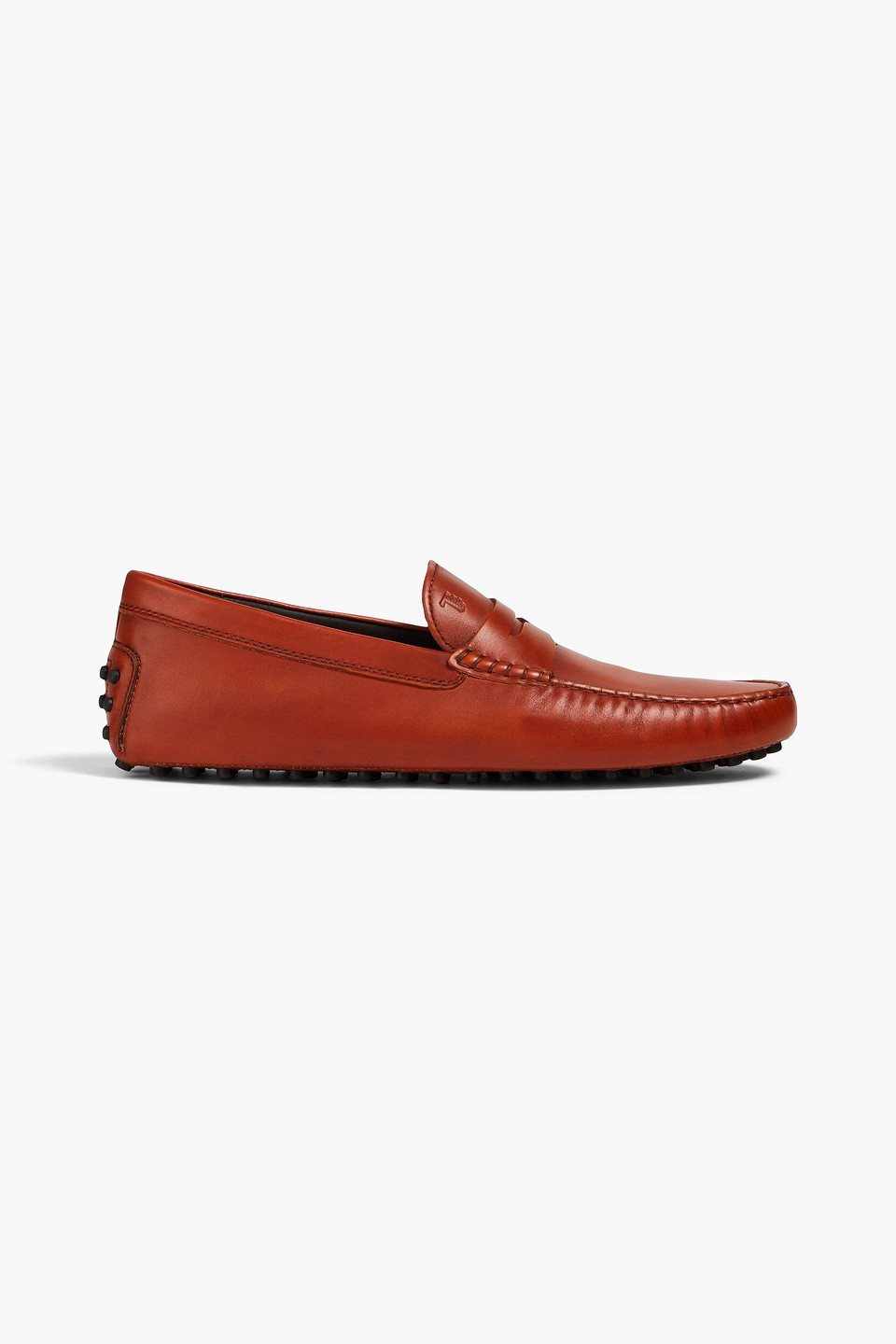 Tod's - Leather driving shoes - Red - UK 7