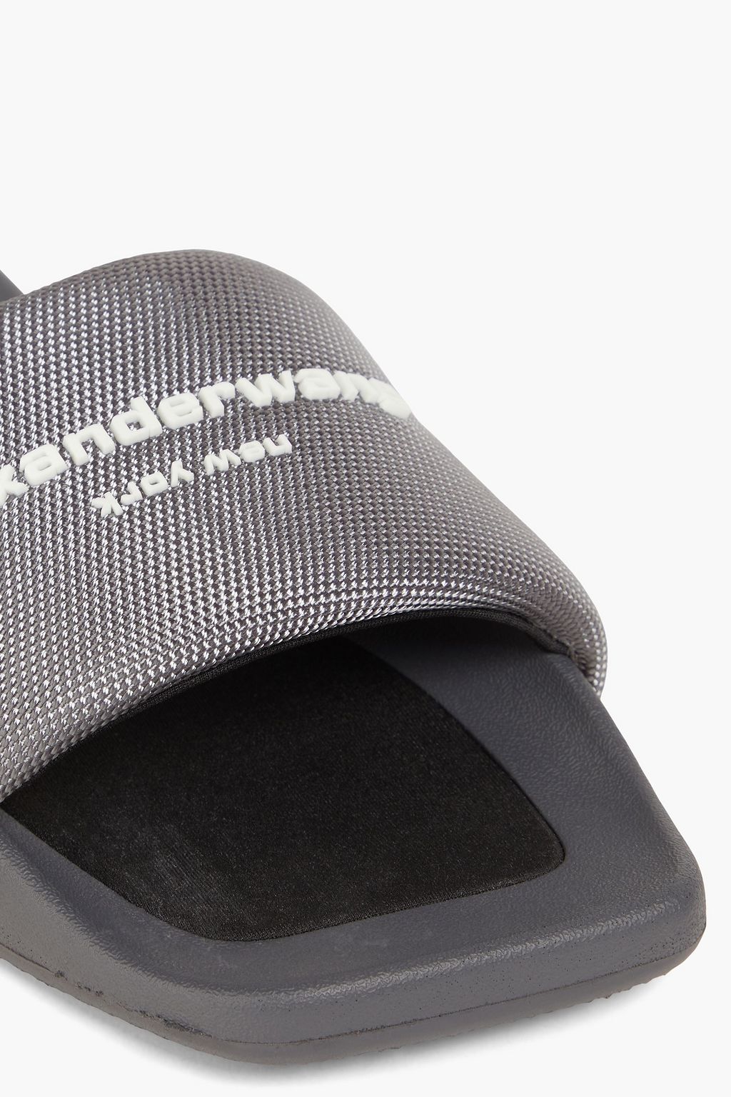 ALEXANDER WANG Appliquéd canvas slides