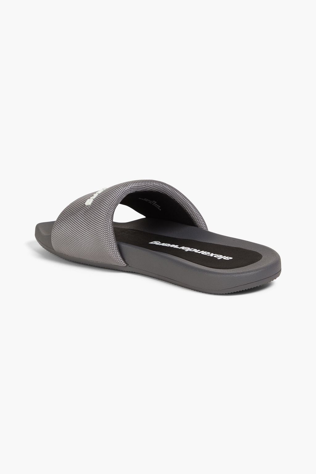 ALEXANDER WANG Appliquéd canvas slides