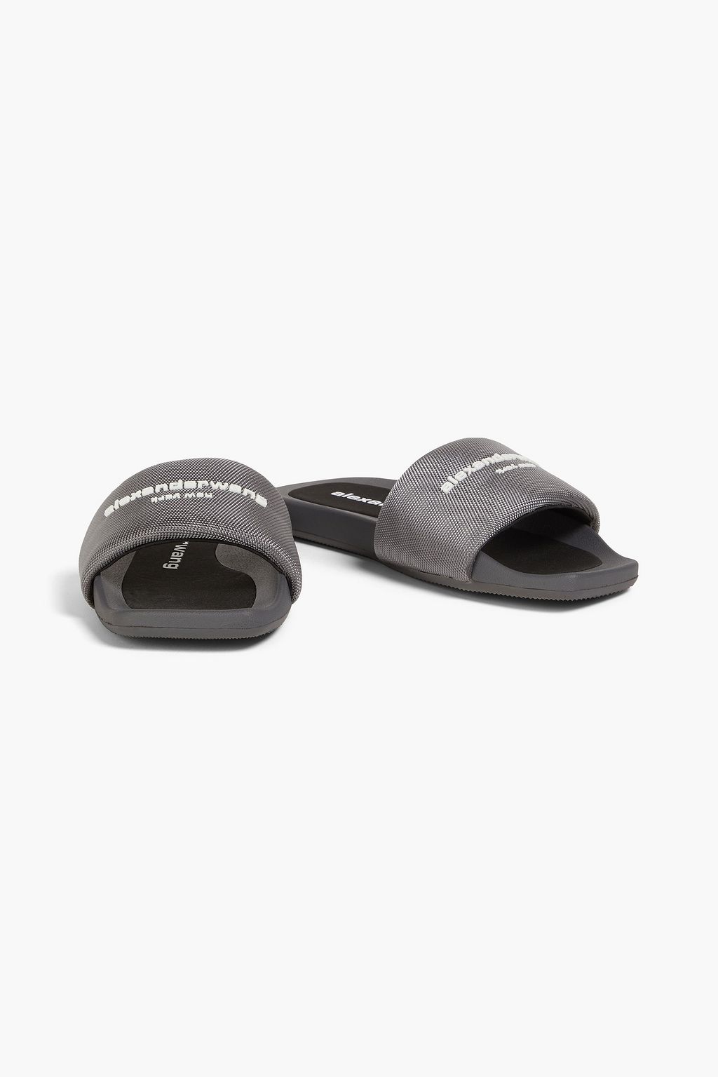 ALEXANDER WANG Appliquéd canvas slides