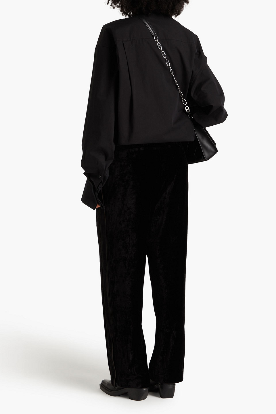  Alexander Wang - Printed Velour Track Pants - Black - Xxs 
