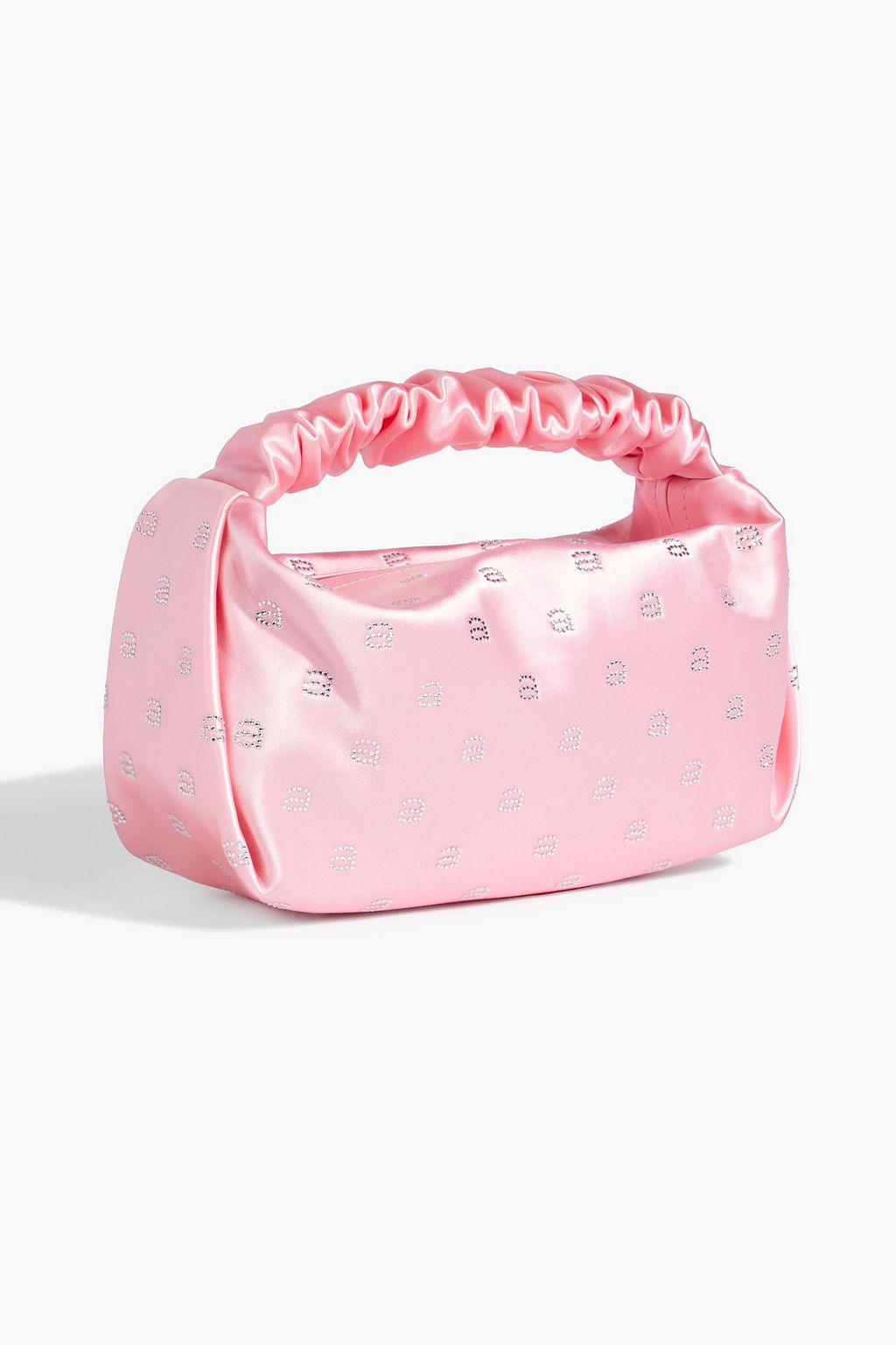 ALEXANDER WANG Scrunchie crystal-embellished satin tote