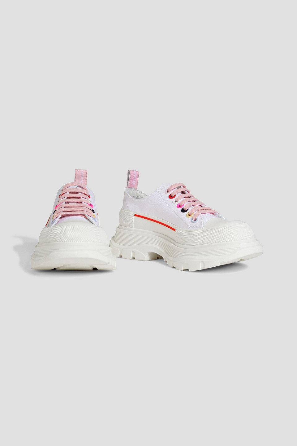 ALEXANDER MCQUEEN TREAD SLICK CANVAS SNEAKERS