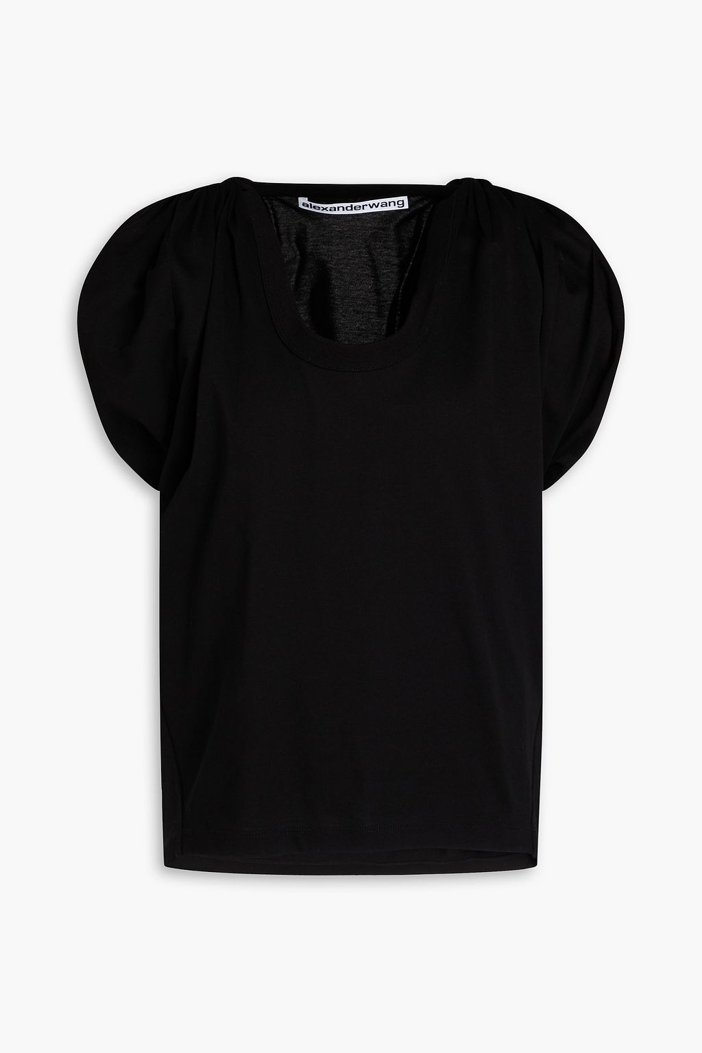 ALEXANDER WANG Ruched cotton jersey top THE OUTNET