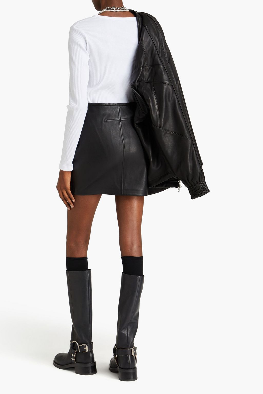 ALEXANDER WANG レザー ミニスカート