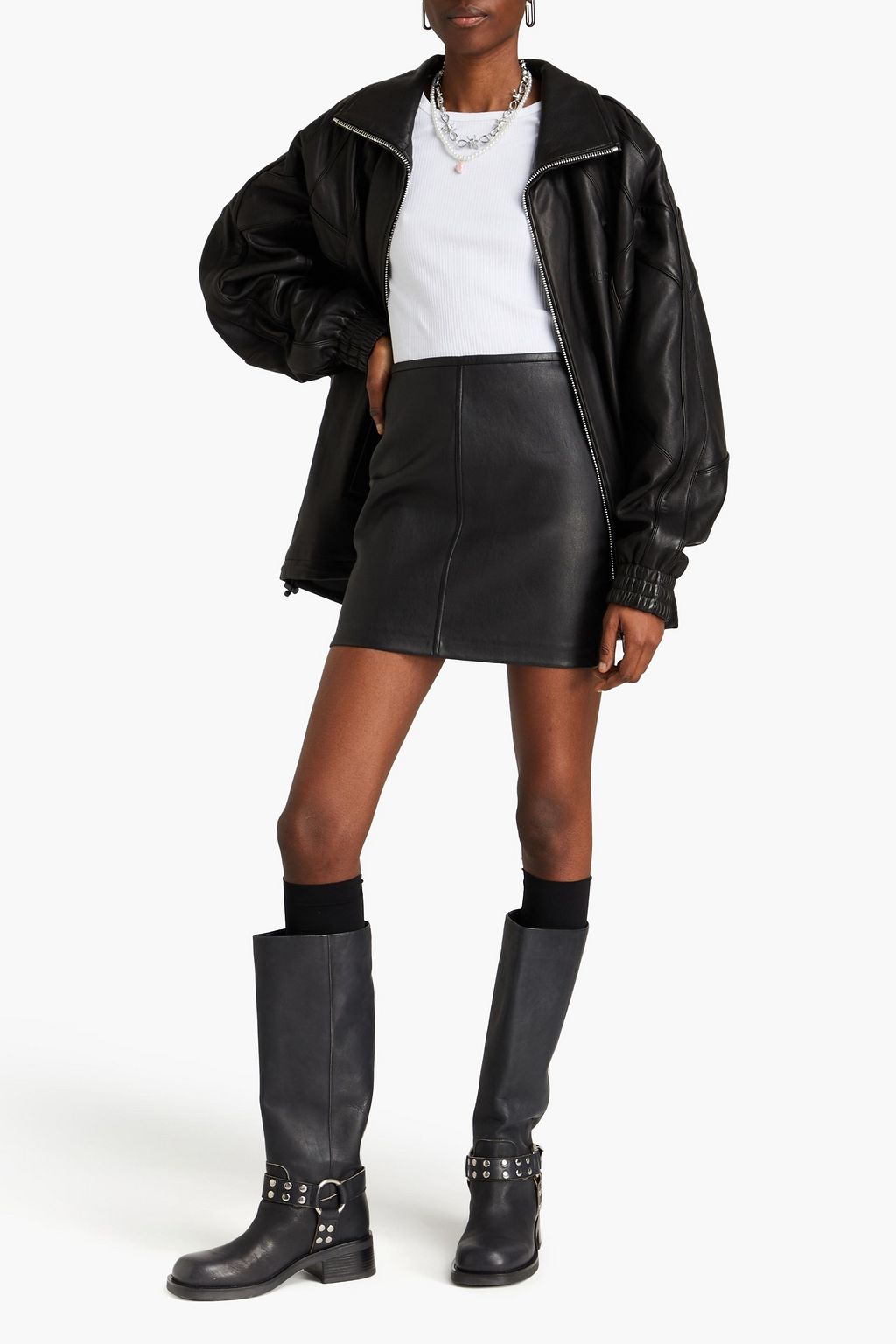 ALEXANDER WANG レザー ミニスカート