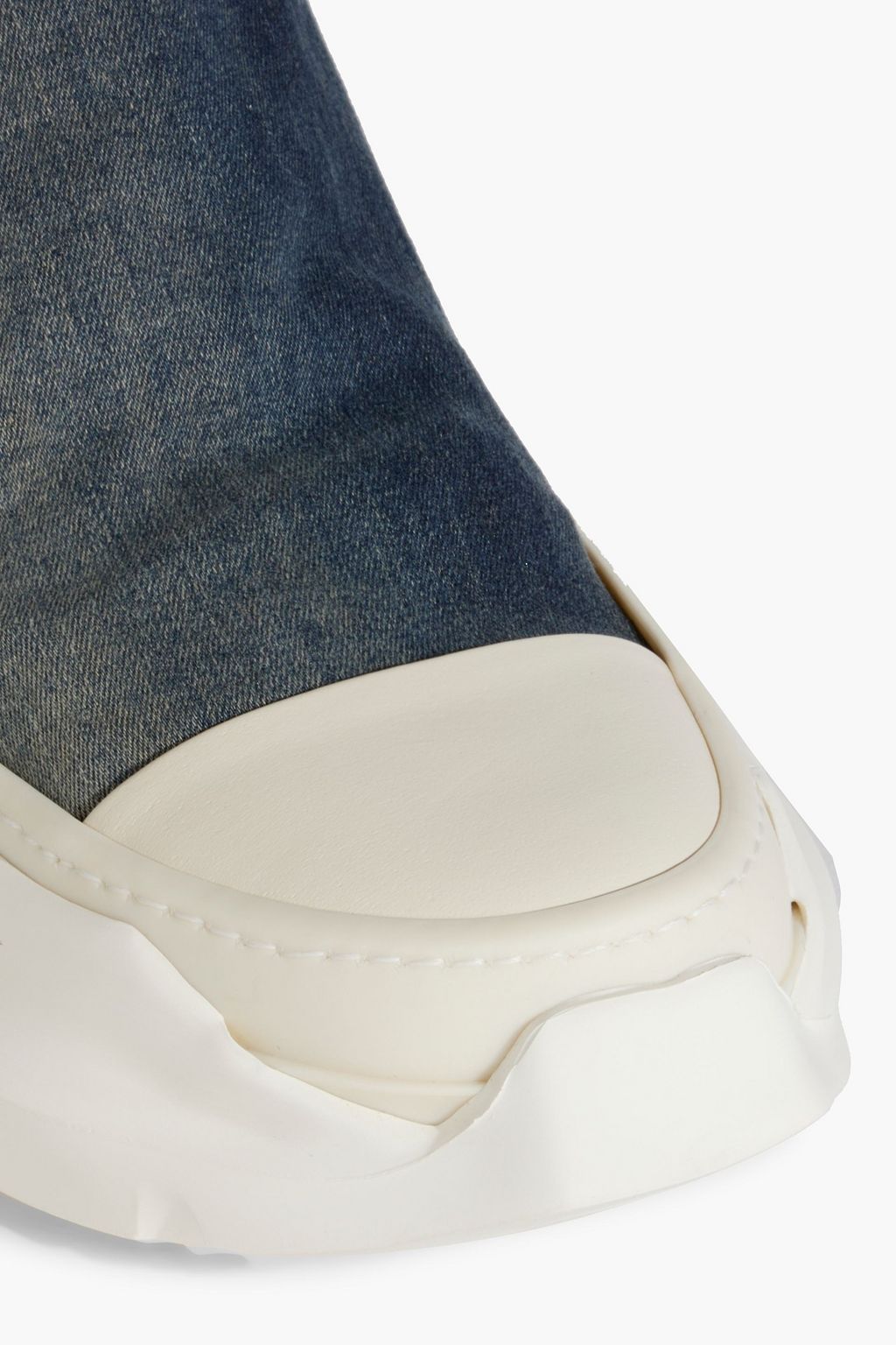 DRKSHDW BY RICK OWENS Abstract over-the-knee denim platform boots