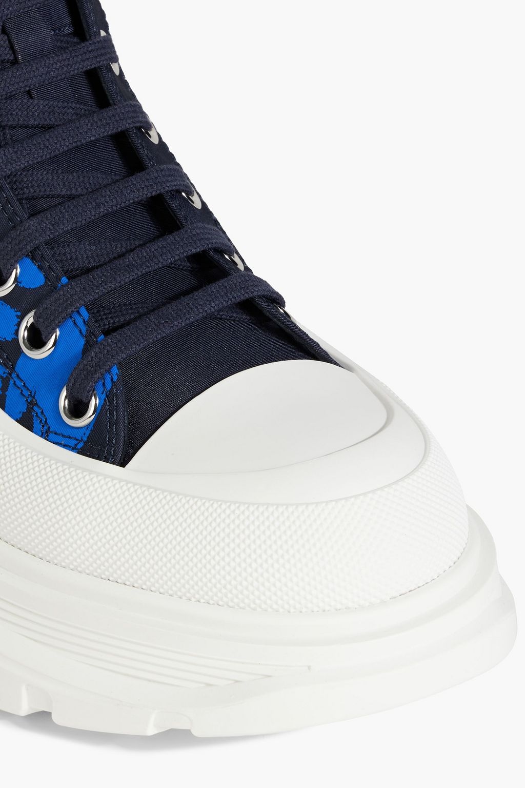 MCQUEEN Tread Slick logo-print shell ankle boots