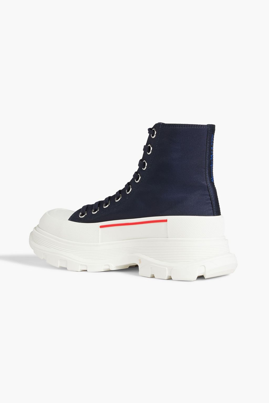 MCQUEEN Tread Slick logo-print shell ankle boots