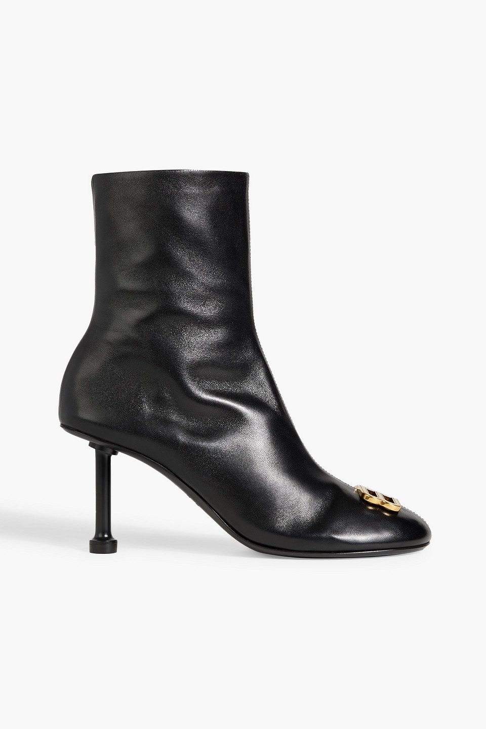 Shop Balenciaga Groupie Leather Ankle Boots In Black