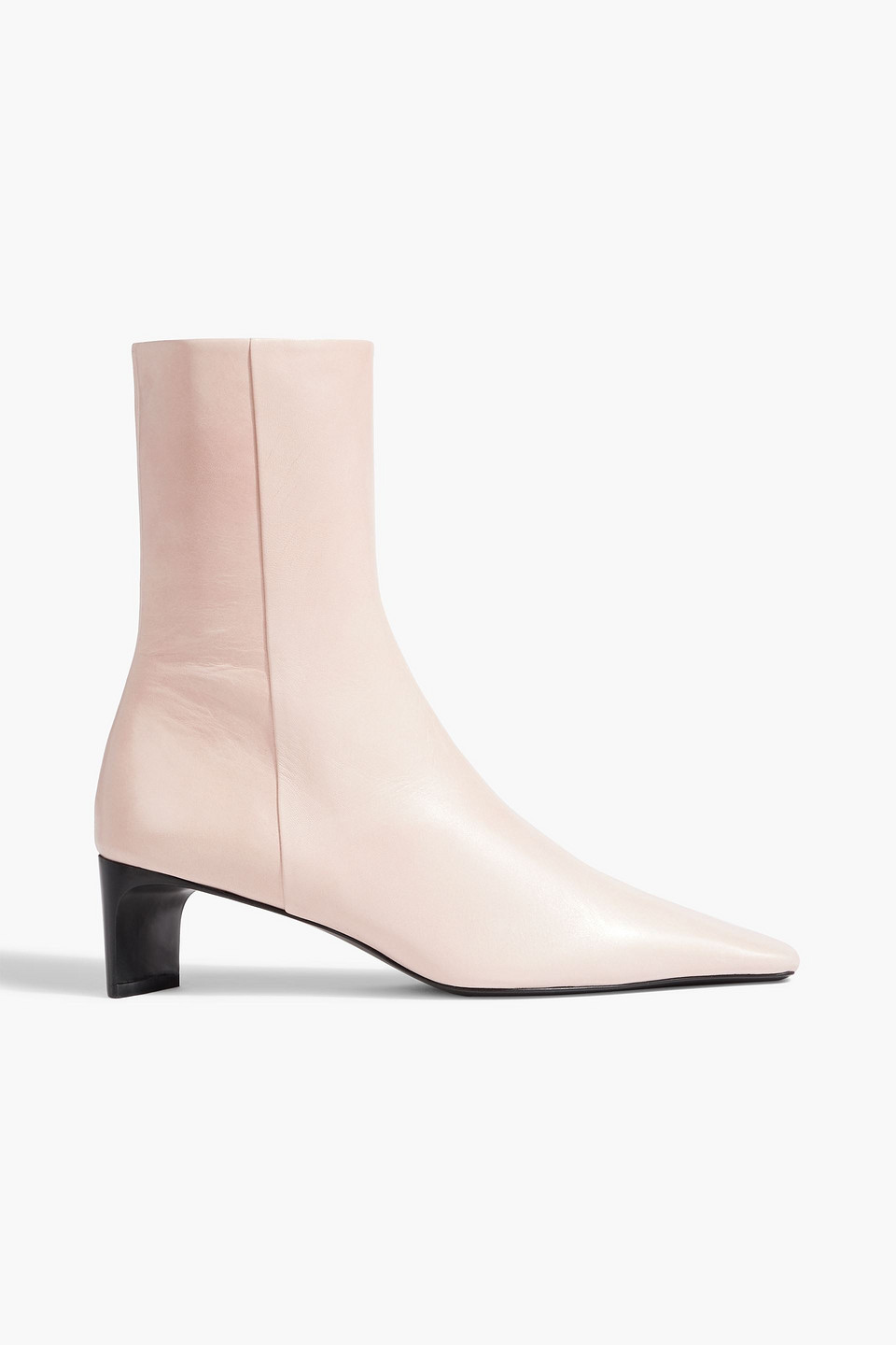 Jil Sander Leather Ankle Boots In Blush