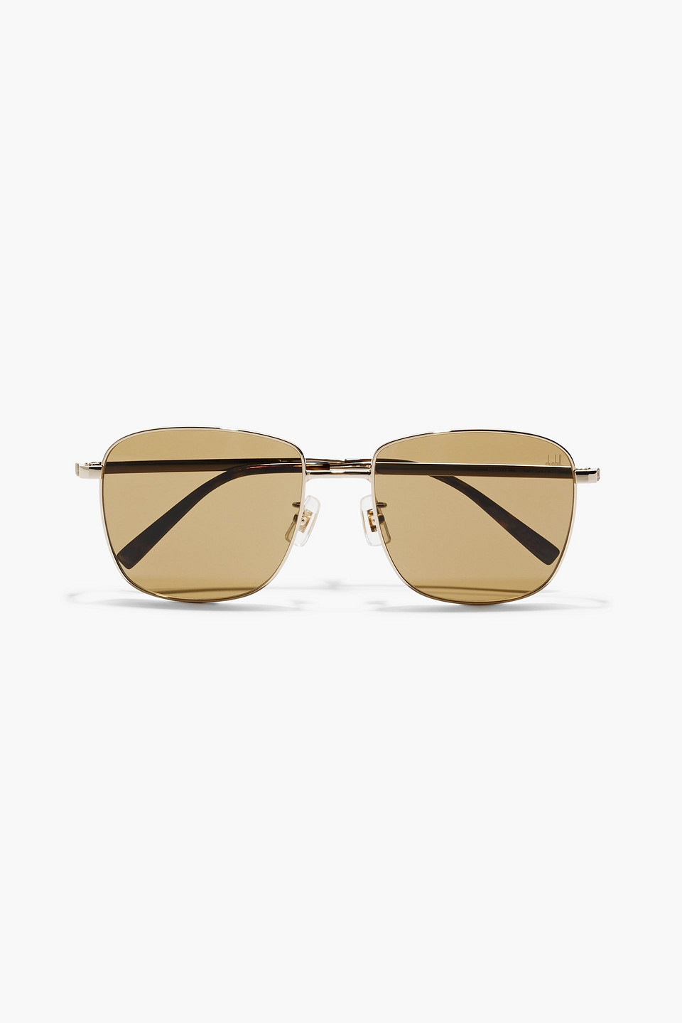 Aviator-style gold-tone metal sunglasses