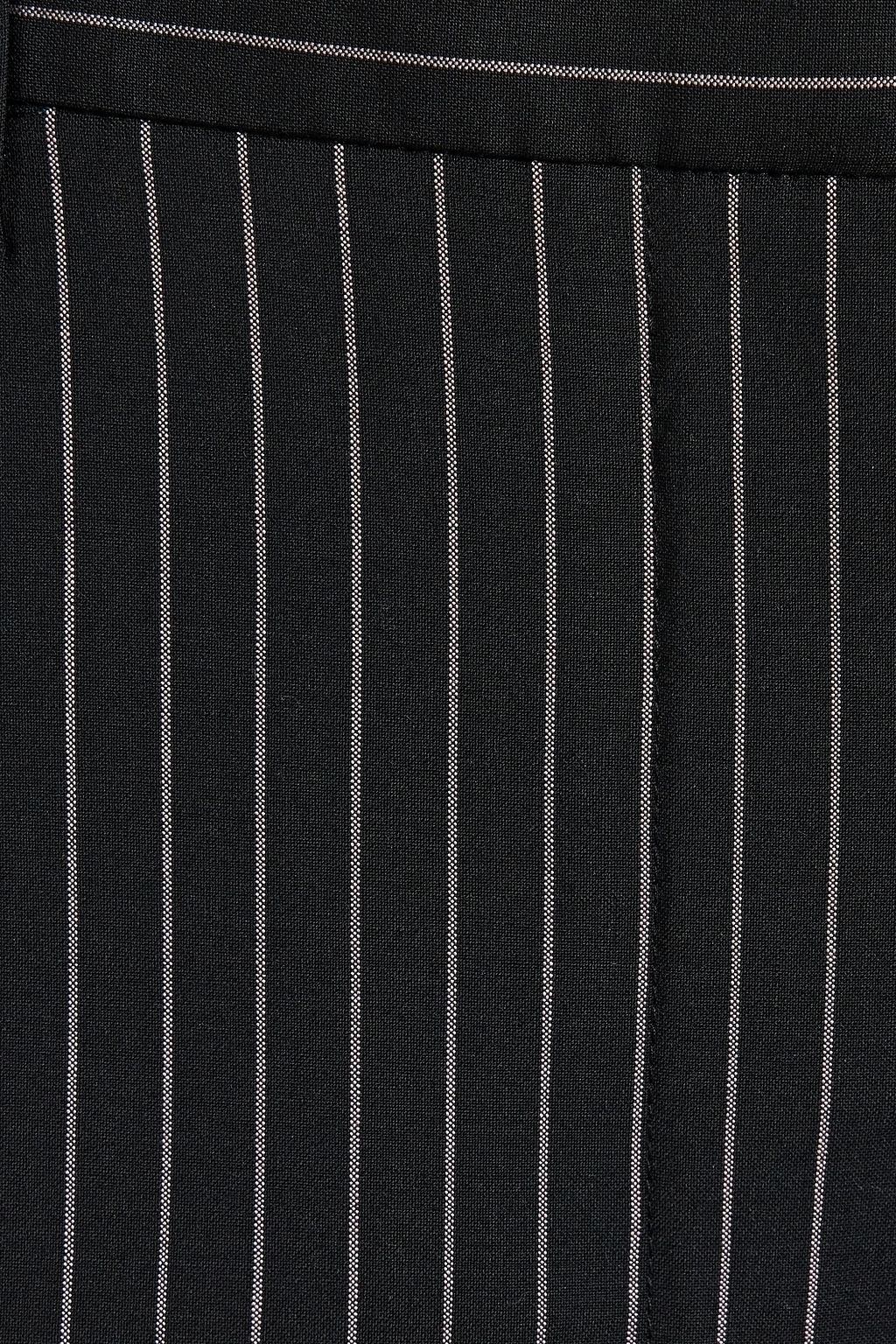 VERSACE Pinstriped wool-blend twill wide-leg pants