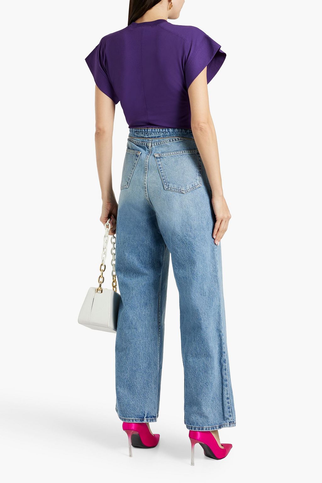 VERSACE JEANS COUTURE Logo-print cotton-jersey bodysuit