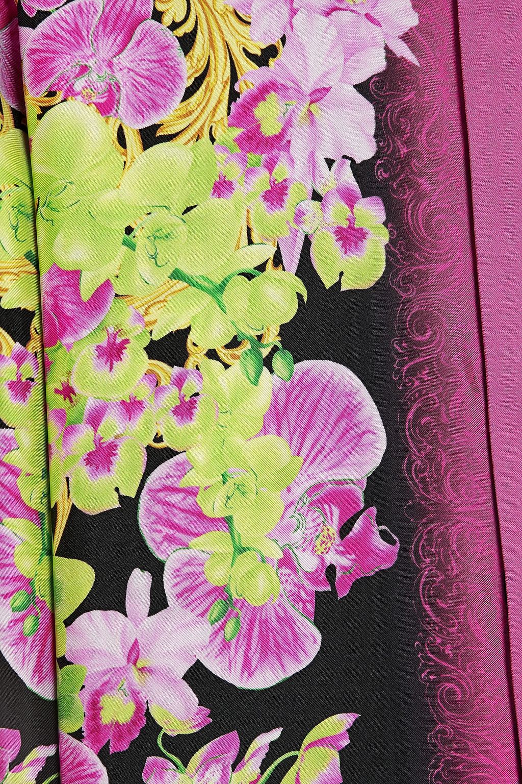 VERSACE Printed silk-twill shirt
