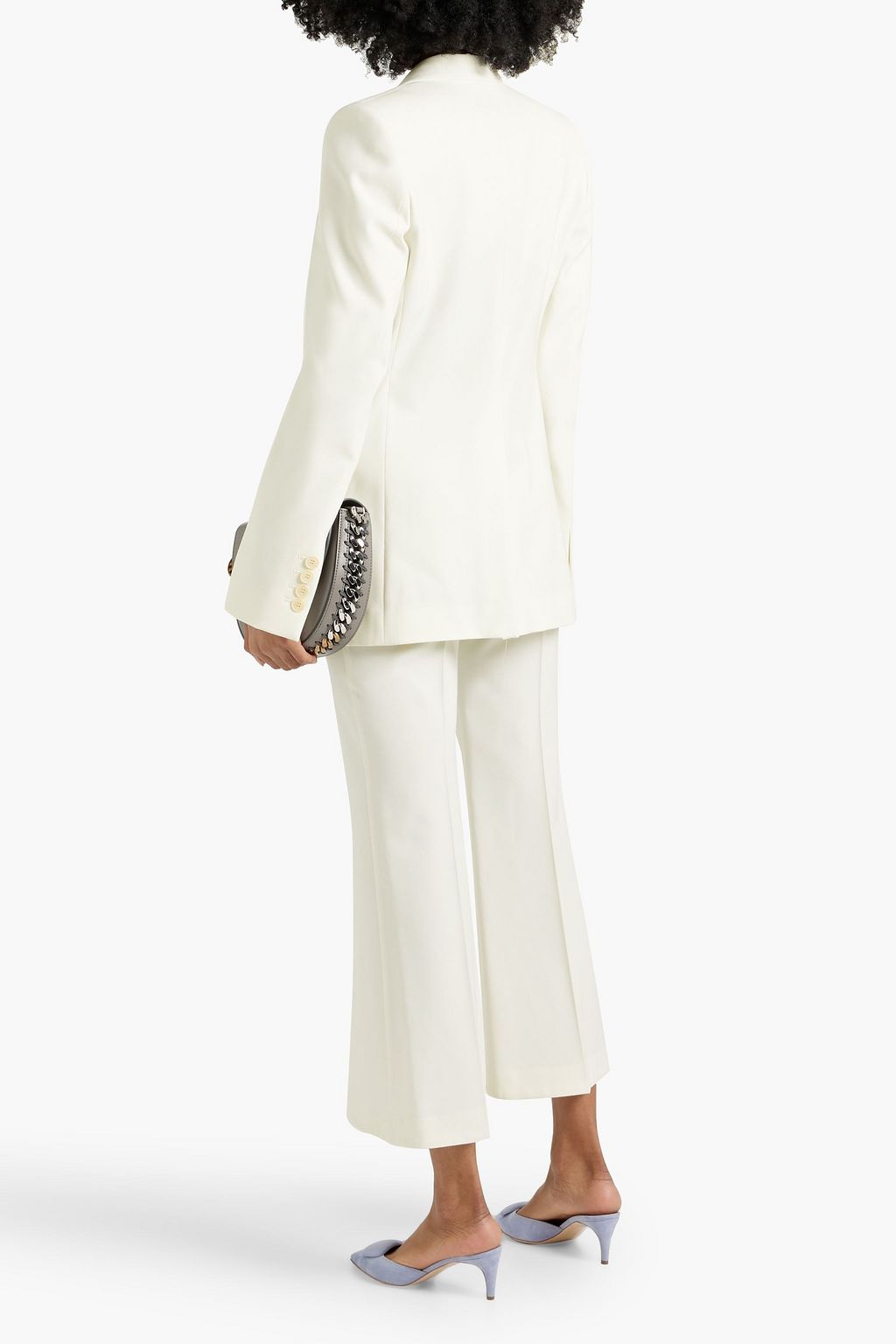 STELLA MCCARTNEY 스트레치 트윌 크롭 플레어 팬츠