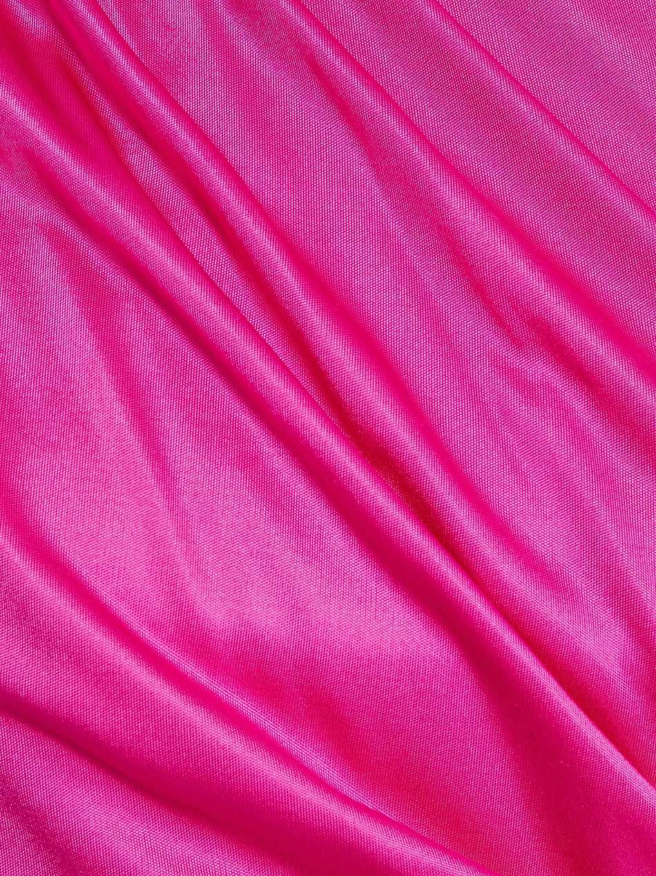 chiffon-paneled draped jersey midi dress