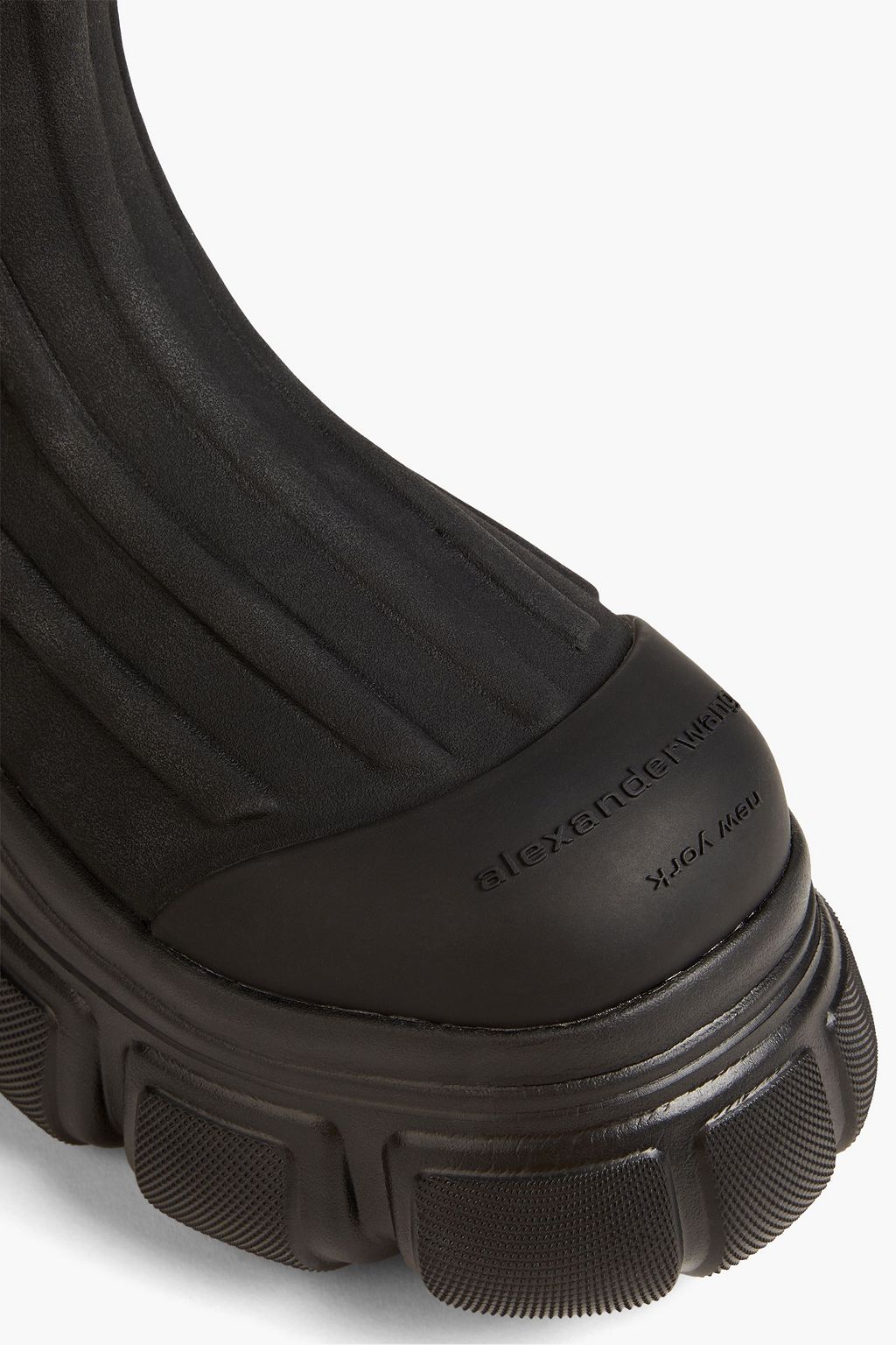 ALEXANDER WANG Storm rubber-trimmed neoprene ankle boots