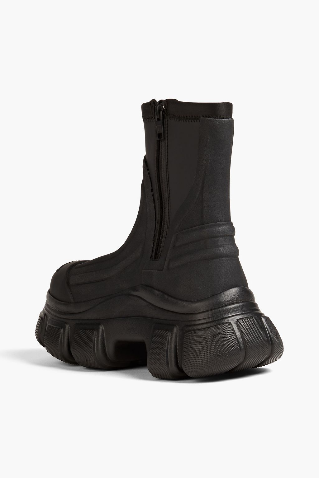ALEXANDER WANG Storm rubber-trimmed neoprene ankle boots