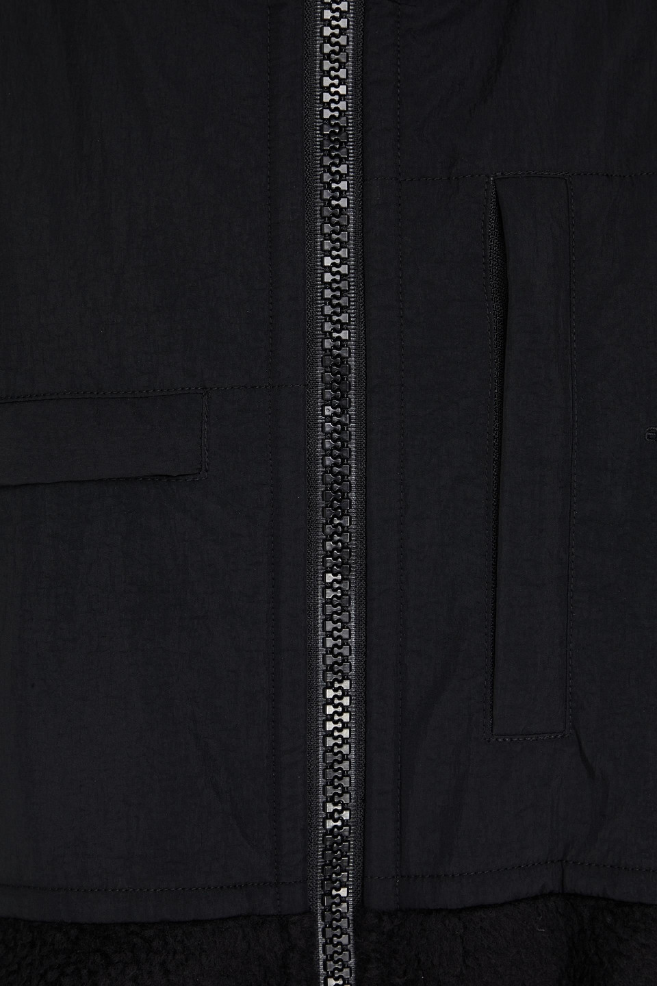 Alexander Wang Shell And Fleece Jacket In Black